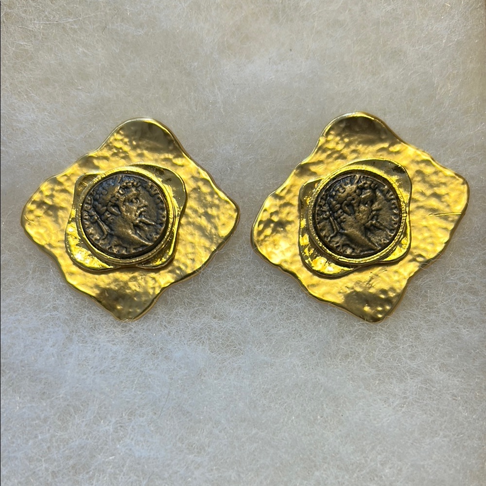 Gold Coin-Inspired Earrings